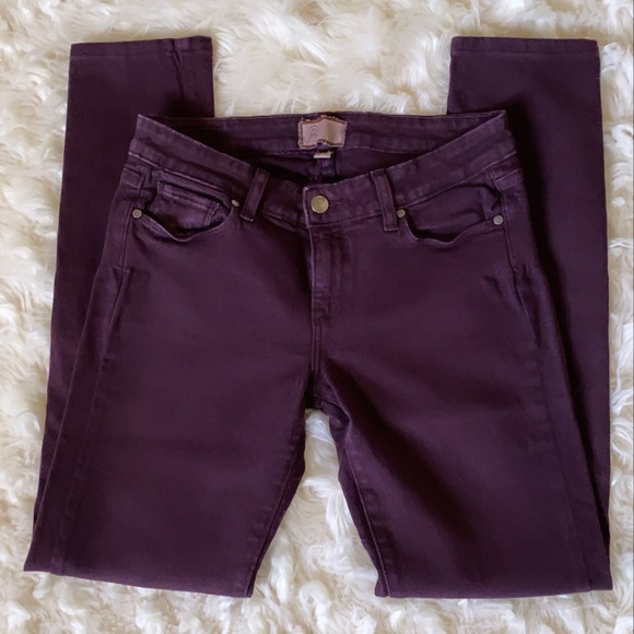 Paige Peg Skinny Purple Jeggings - Picture 8 of 10